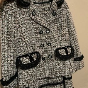 Cynthia Steffe Tweed Multicolor Blazer & Skirt Set